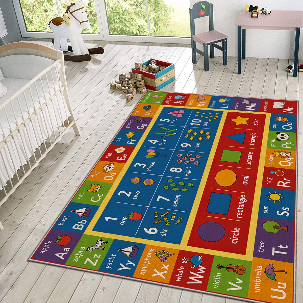 Vloerkleed Kinderkamer - Speelkleed Baby - Speelmat - Speeltapijt - Tapijt voor Kinderkamer - 120*180 cm - Vloerkleed Baby
