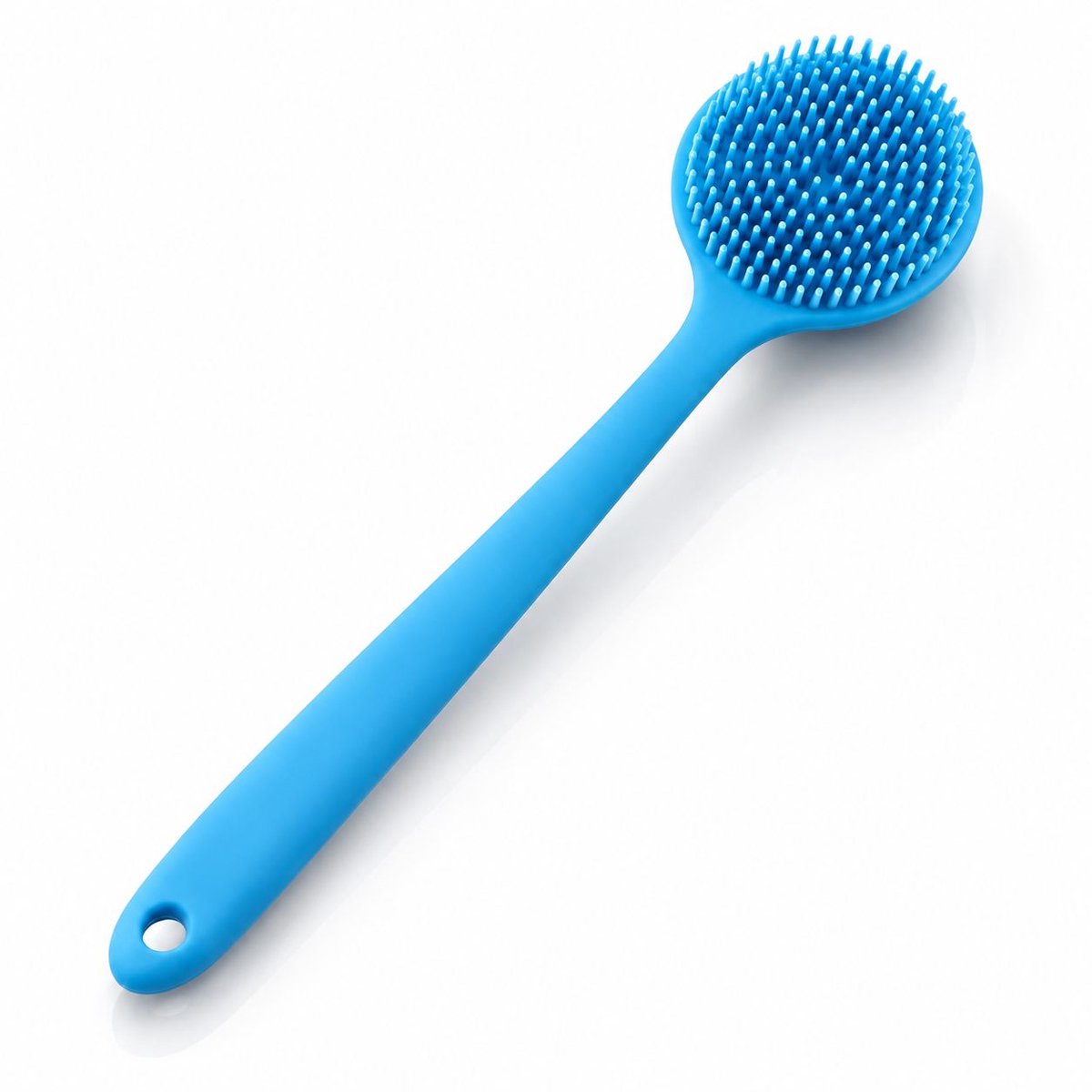 VHV - Lichaamborstels - Doucheborstel rugborstel - Siliconen doucheborstel - Blauw - 37.5cm - Douche - Voor mannen en vrouwen