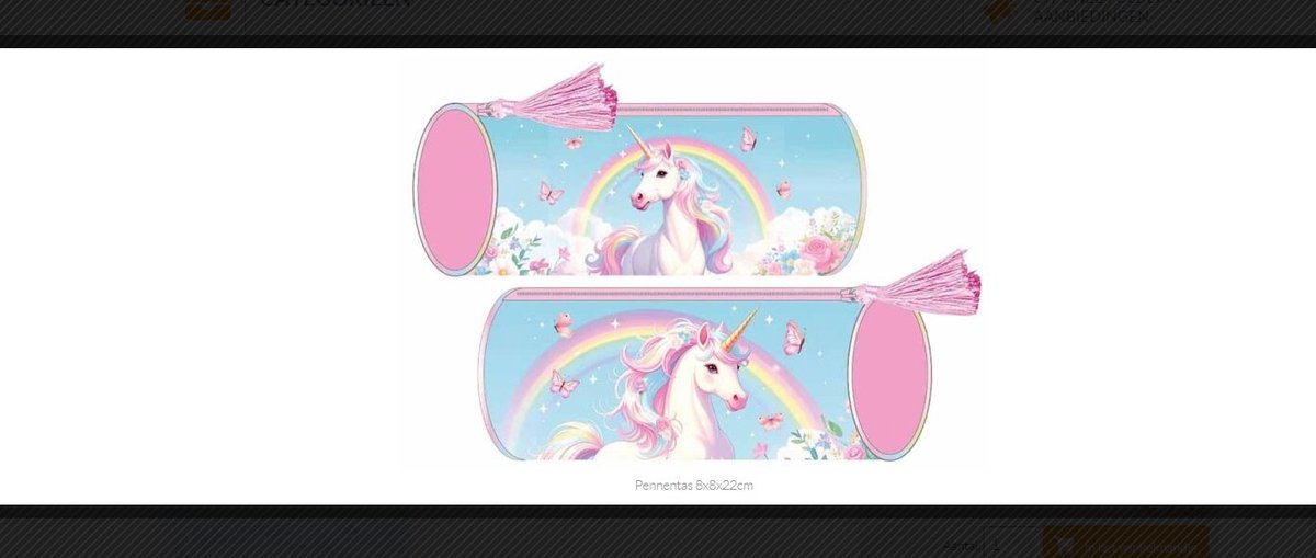 Ottosimon etui unicorn - magisch eenhoorn etui voor kinderen. Meerkleurig