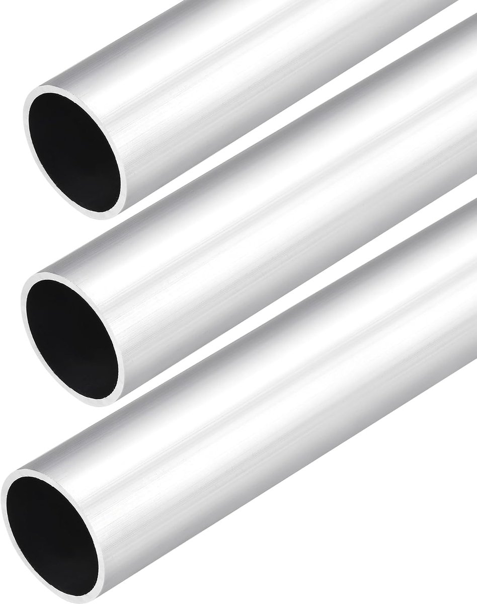 DMiotech 3Pack (28mm OD x 25mm ID) 6063 Aluminum Round Tube 300mm Length Industry Metal Tubing for Machinery Frame - ShopVlot