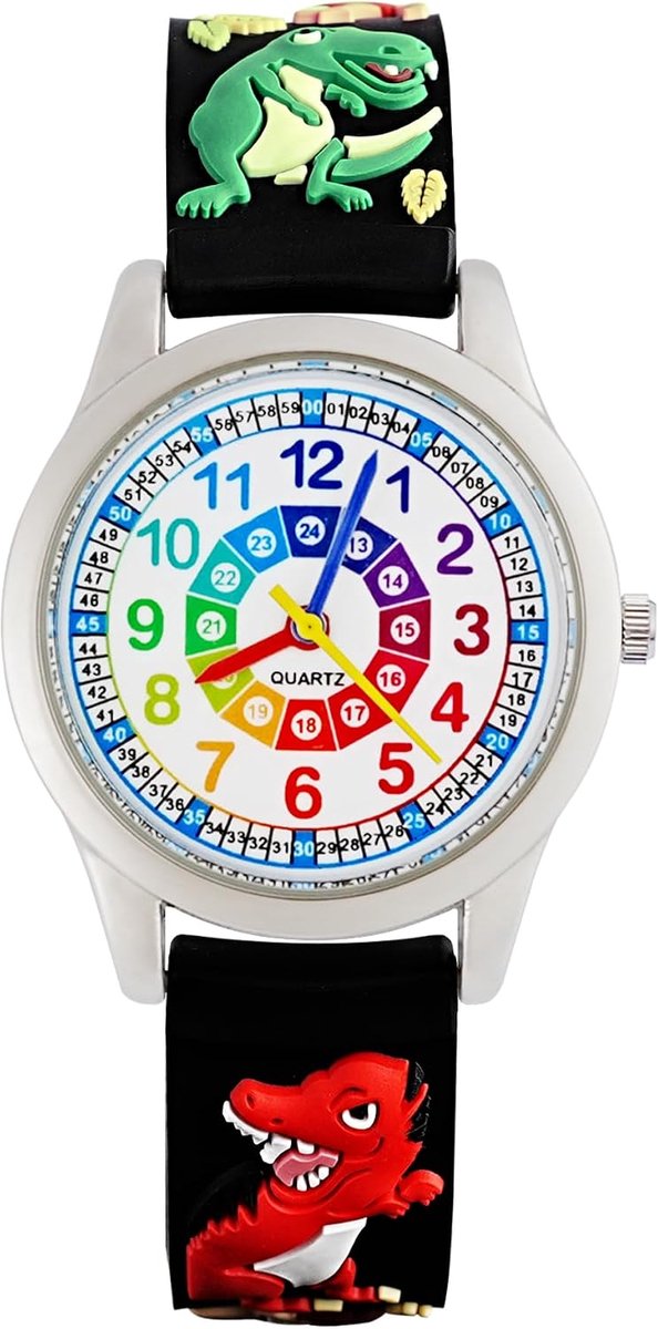 Analoge Quartz Horloge voor Kinderen 3-10 Jaar - Educatief - Uniek Design - Leer Klok Kijken - ShopVlot