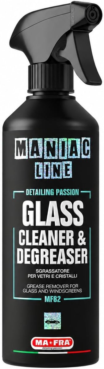 Ma-Fra Maniac Car Detailing Line, Glass Cleaner and Degreaser, Glass Cleaner for Car Windows, No Ammonia, Removes - ShopVlot