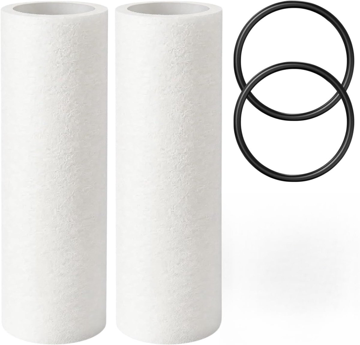2 stuks waterfilterpatroon, modderfilter met 2 O-afdichtingen (80 µm) - ShopVlot