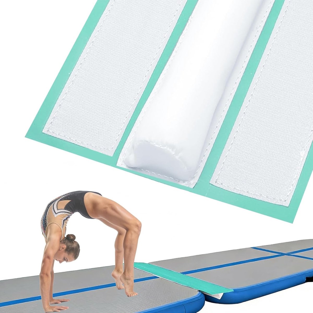 Verbindingsband voor Air Track - 1m Connector Tape voor Opblaasbare Gymnastiek, Yoga en Camping Matten - Groen, Duurzaam PVC, Ideaal voor Training