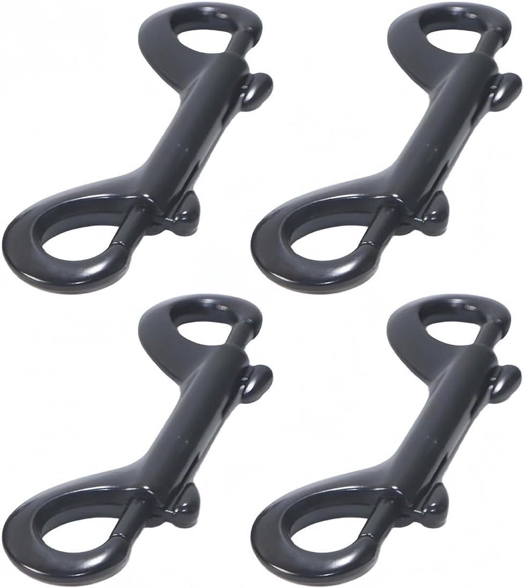 Ticha 4 STKS Zinklegering Dubbele Haak Clip Hondenriem Sleutelhanger Swivel Haak Heavy Duty 90Mm Voor Huisdier Kraag - ShopVlot