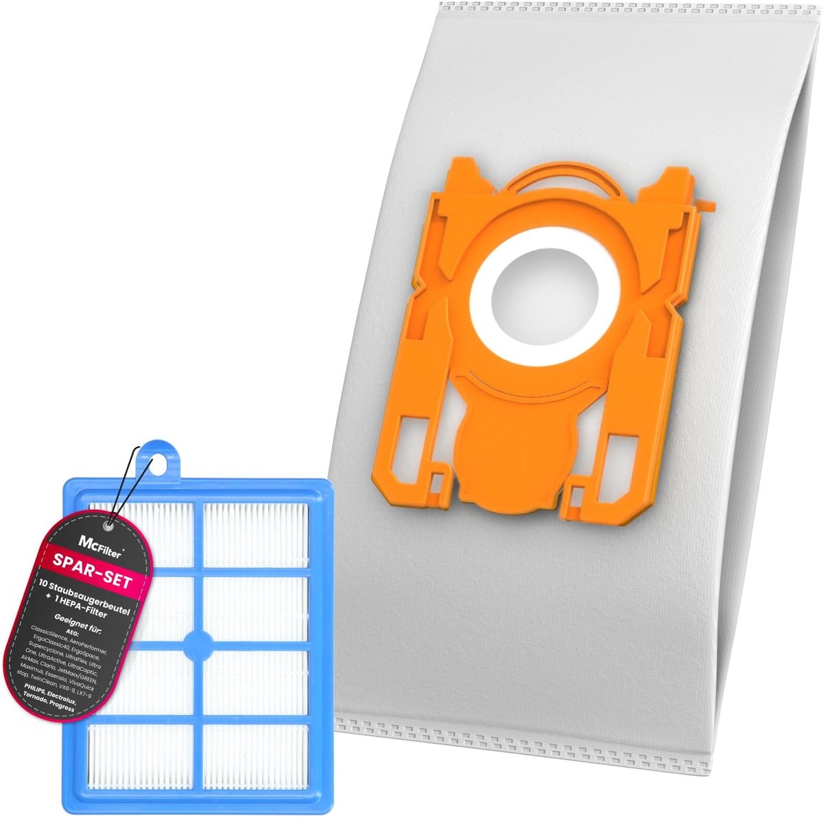 10 vacuum cleaner bags + 1 Hepa filter suitable for AEG VX9-2-ÖKO vacuum cleaner, 5-layer bag with hygienic closure - ShopVlot