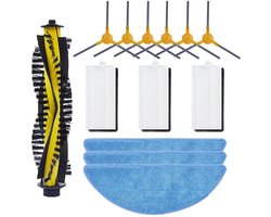 Reserveset robotstofzuiger - filters, zijborstels, middenborstel en dweilmop - geschikt voor IKOHS NETBOT S15 - ShopVlot