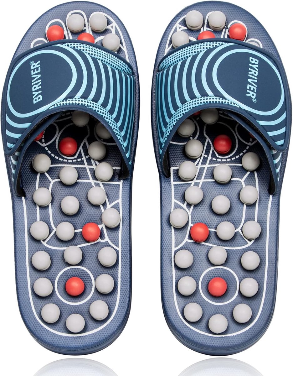 Reflexologie Massage Pantoffels - Blauw - 38/39 EU - Acupressuur Voet Massager voor Dames en Heren
