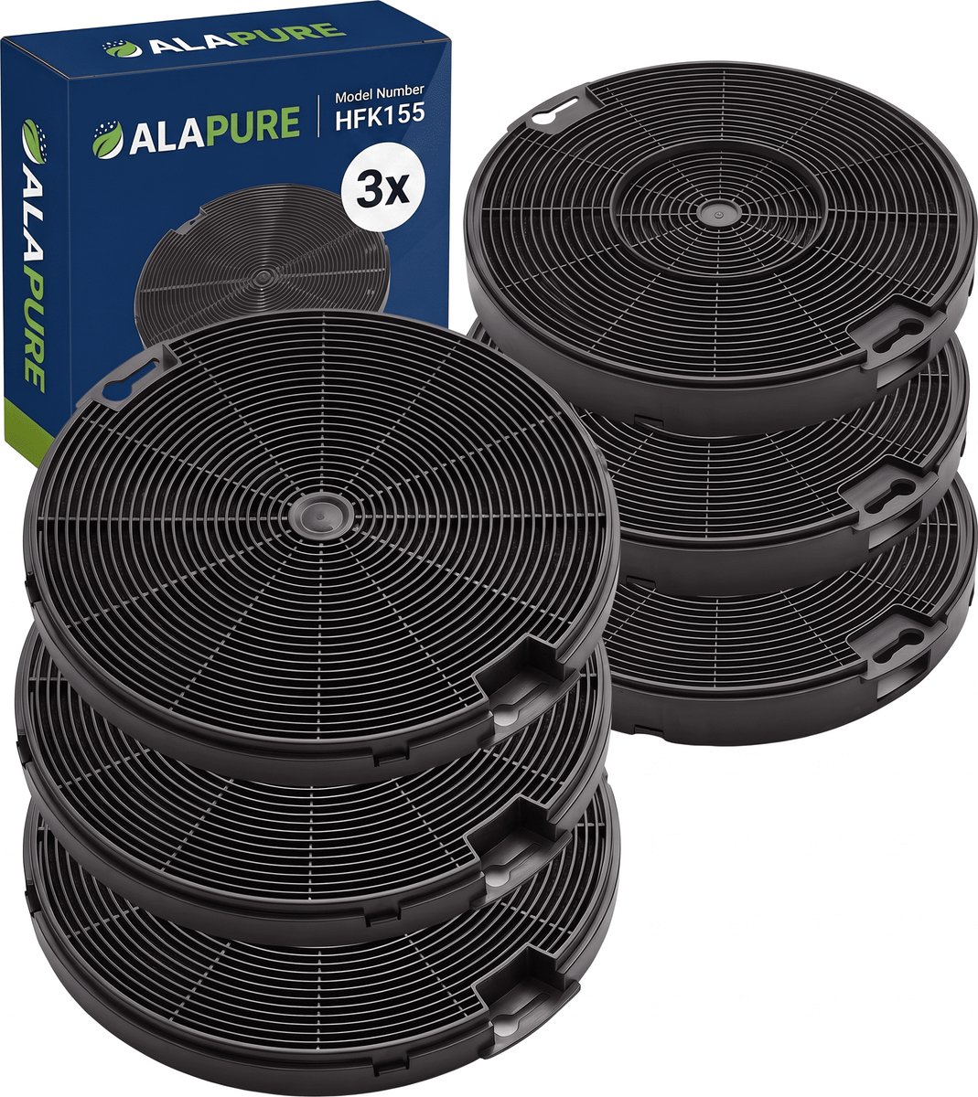 3x Koolstoffilter voor Airlux CR490 (2-pack)
