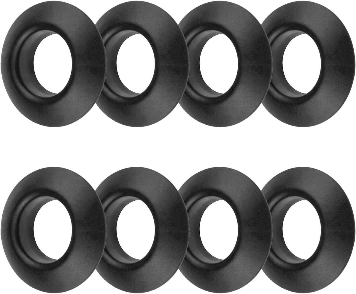 Set van 8 Drupringen voor Kajakpeddels, Universele Rubber Drainers, Accessoires voor Kano en Kajak, Spatbeschermers voor Peddelen en Duiken, Zwart