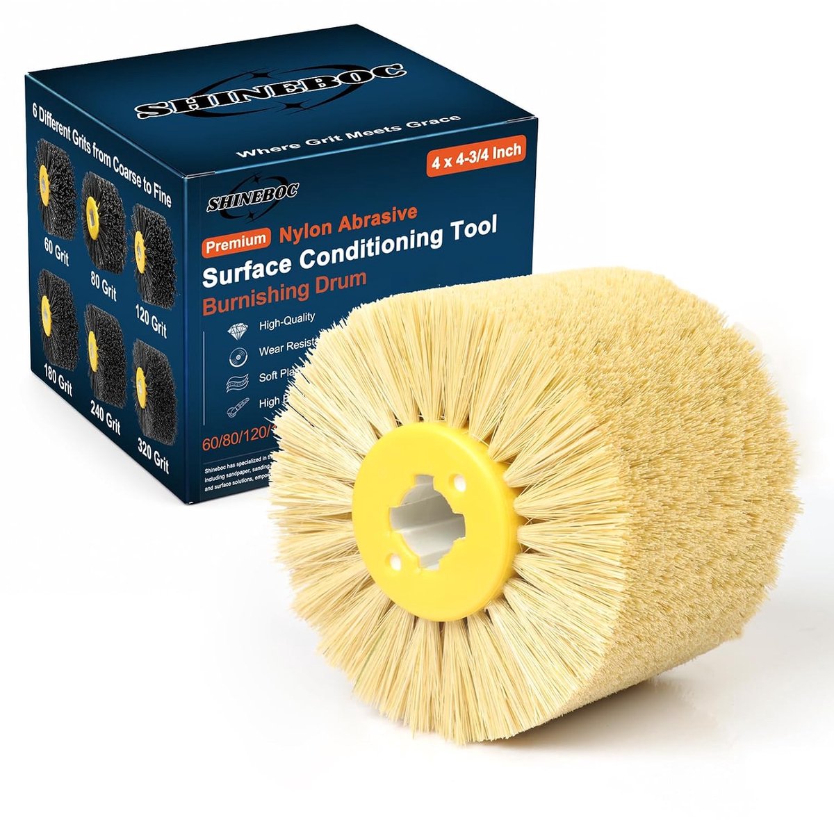 Sanding Brushes, Drum Brush Sisal Brush, 120 x 100 mm, Woodworking Polishing Brush, Sanding Brush of Bristles for - ShopVlot