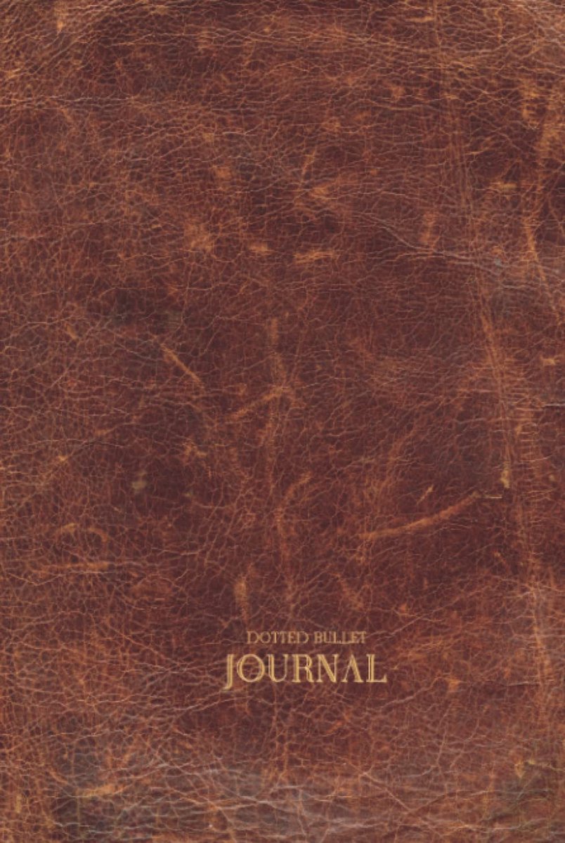 Dotted Bullet Journal for planning and organizing BRWN: Brown leather look cover - ShopVlot