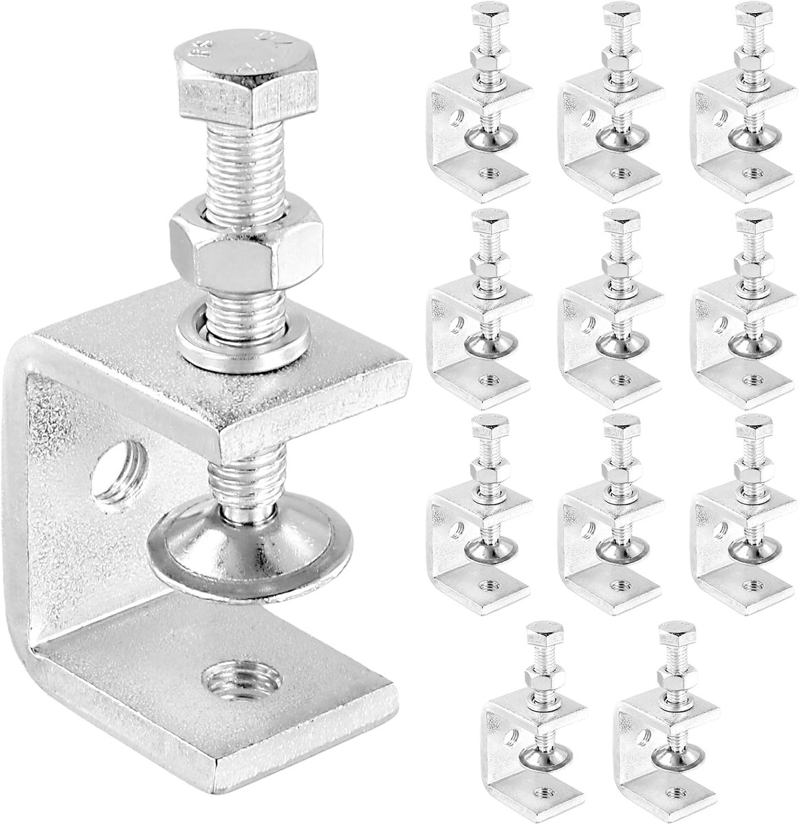 KEILEOHO Pack of 12 30 mm C-Clamp Stainless Steel Screw Clamps Metal Small Screw Clamps Table Clamp Clamp for Clamps - ShopVlot