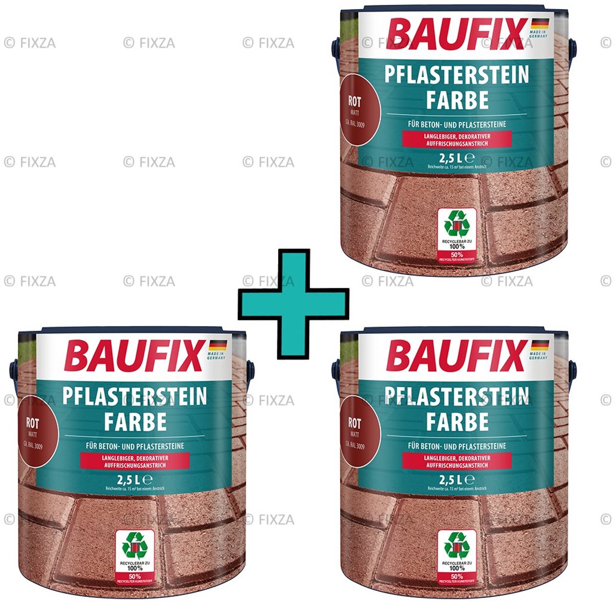 BAUFIX Impregnerende Tuintegel verf oxide rood Voordeelverpakking 22,5 m²