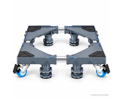 Verstelbare Wasmachine Onderzetter met Wielen – 42 tot 75 cm – Verrijdbare Wasmachine Verhoger – Met Rem, Stelpoten & Anti-Slip – Voor Wasmachine, Droger en Koelkast