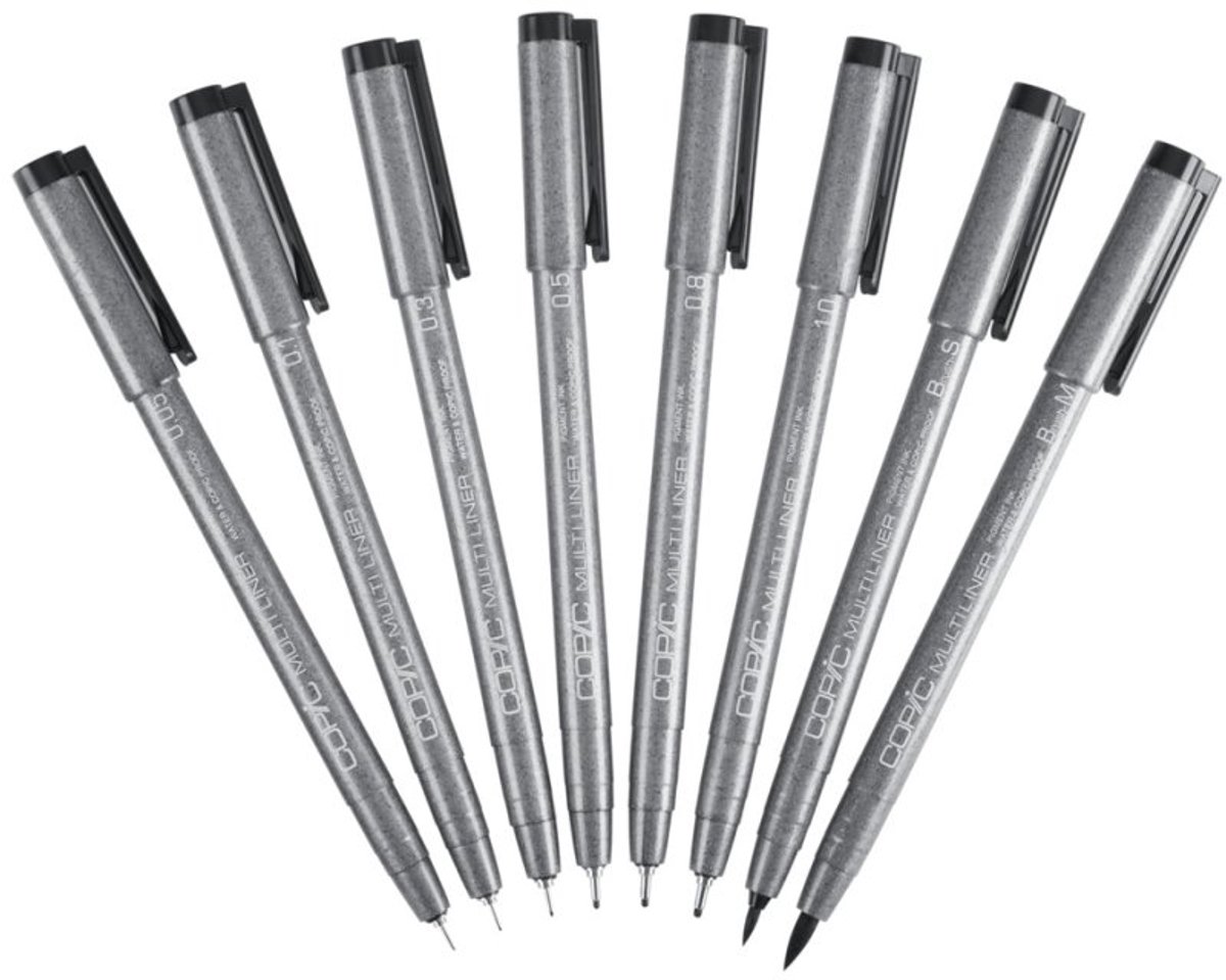 COPIC Fineliner MULTILINER, 0,8 mm, schwarz