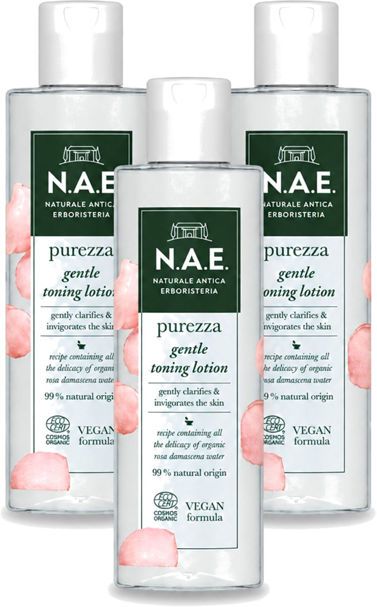 3 x N.A.E. - Toning Lotion - Zuiverend & Hydraterend - Biologisch & Vegan - 200ml - Voordeelverpakking - 3 stuks
