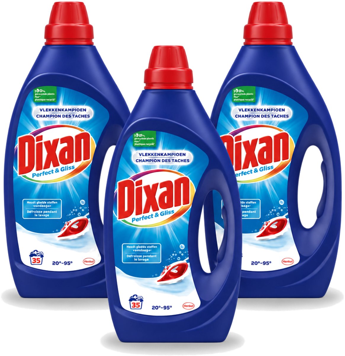 3 x Dixan – Vloeibaar Wasmiddel – Perfect & Gliss – 1750 ml - Voordeelverpakking - 3 stuks
