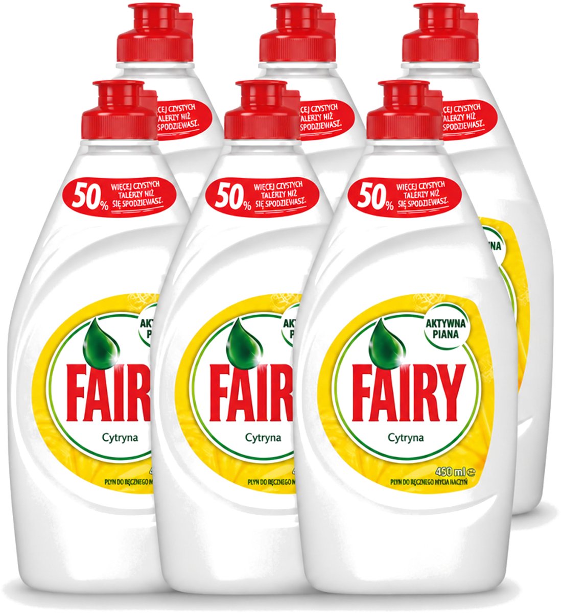 6 x Fairy – Afwasmiddel – Citroen – 450 ml - Voordeelverpakking - 6 stuks