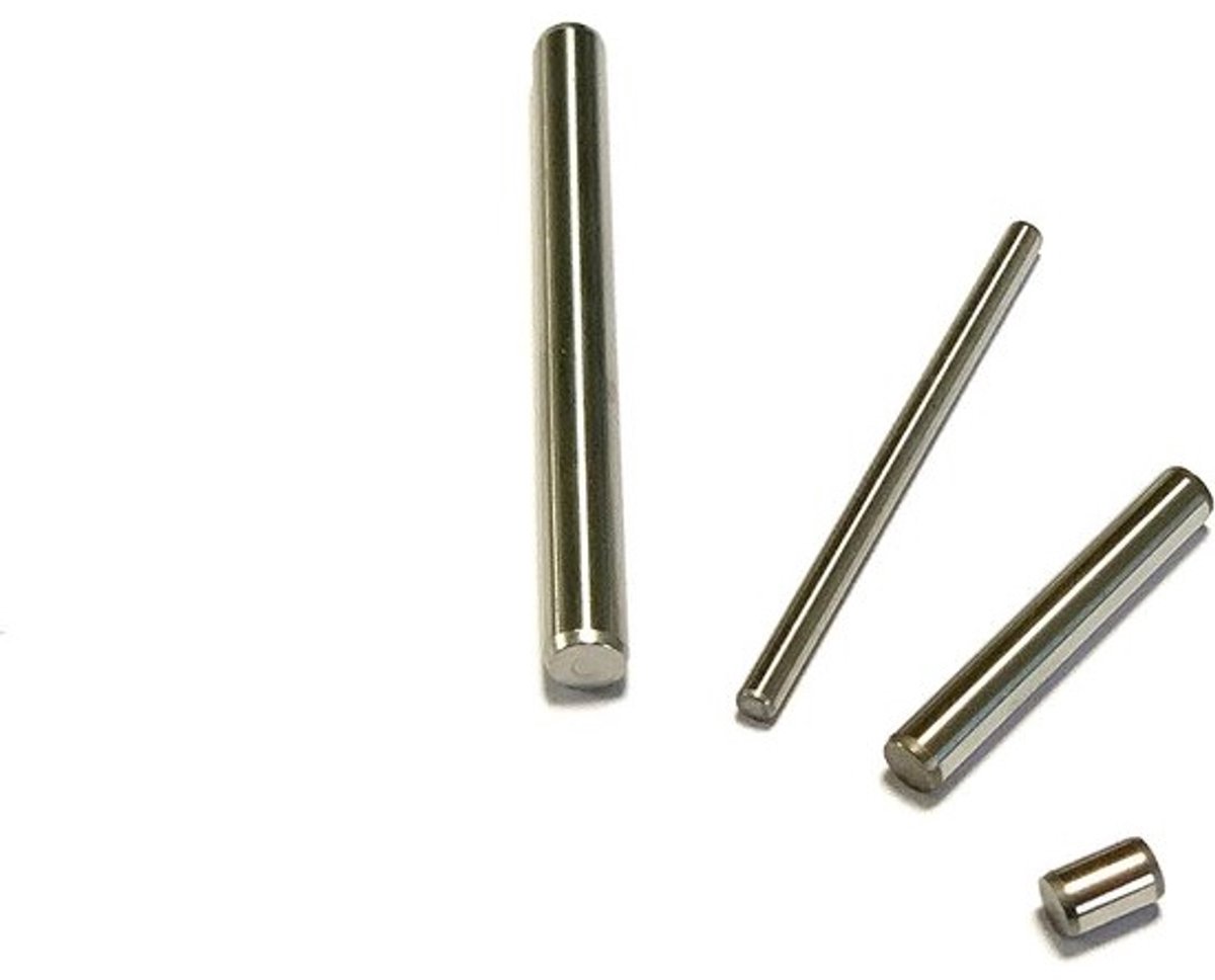 Cilindrische pen - Passstift - Voor positieborging - Geslepen gehard staal - 25 x 18 mm - Zilver
