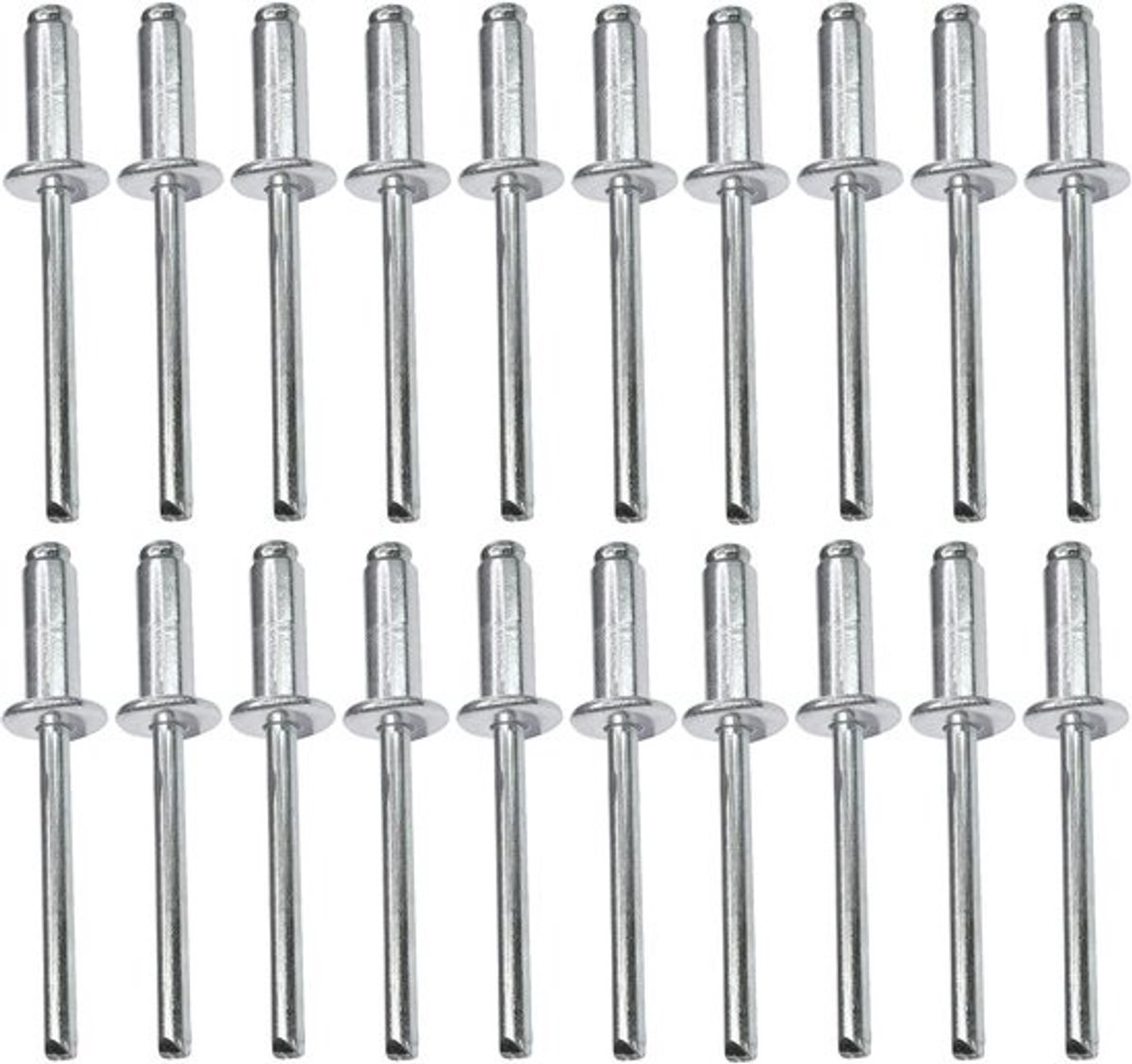 Blindklinknagels - Aluminium popnagels - Voor het bevestigen van metaal - Standaard - 6x16mm - 20 stuks - Aluminium