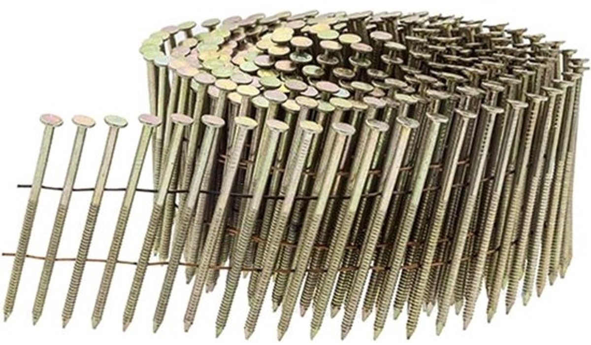 Coilspijkers - Ringnagels - Voor houtbewerking - 15° hoek - 25 x 65 mm - Verzinkt