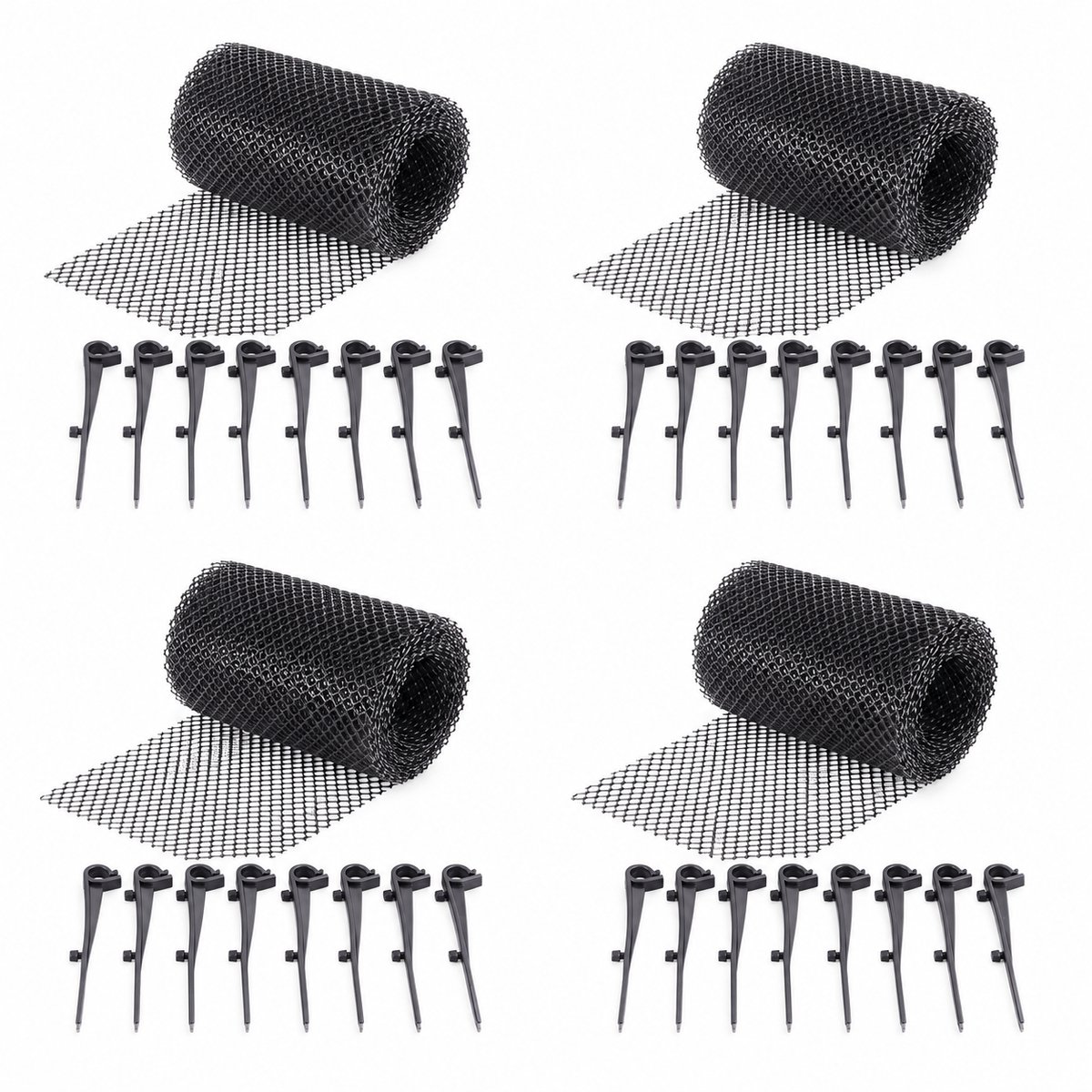 Bladvanger voor Dakgoot - Set van 4 - Totaal 24 m x 15 cm - Inclusief 32 Haken