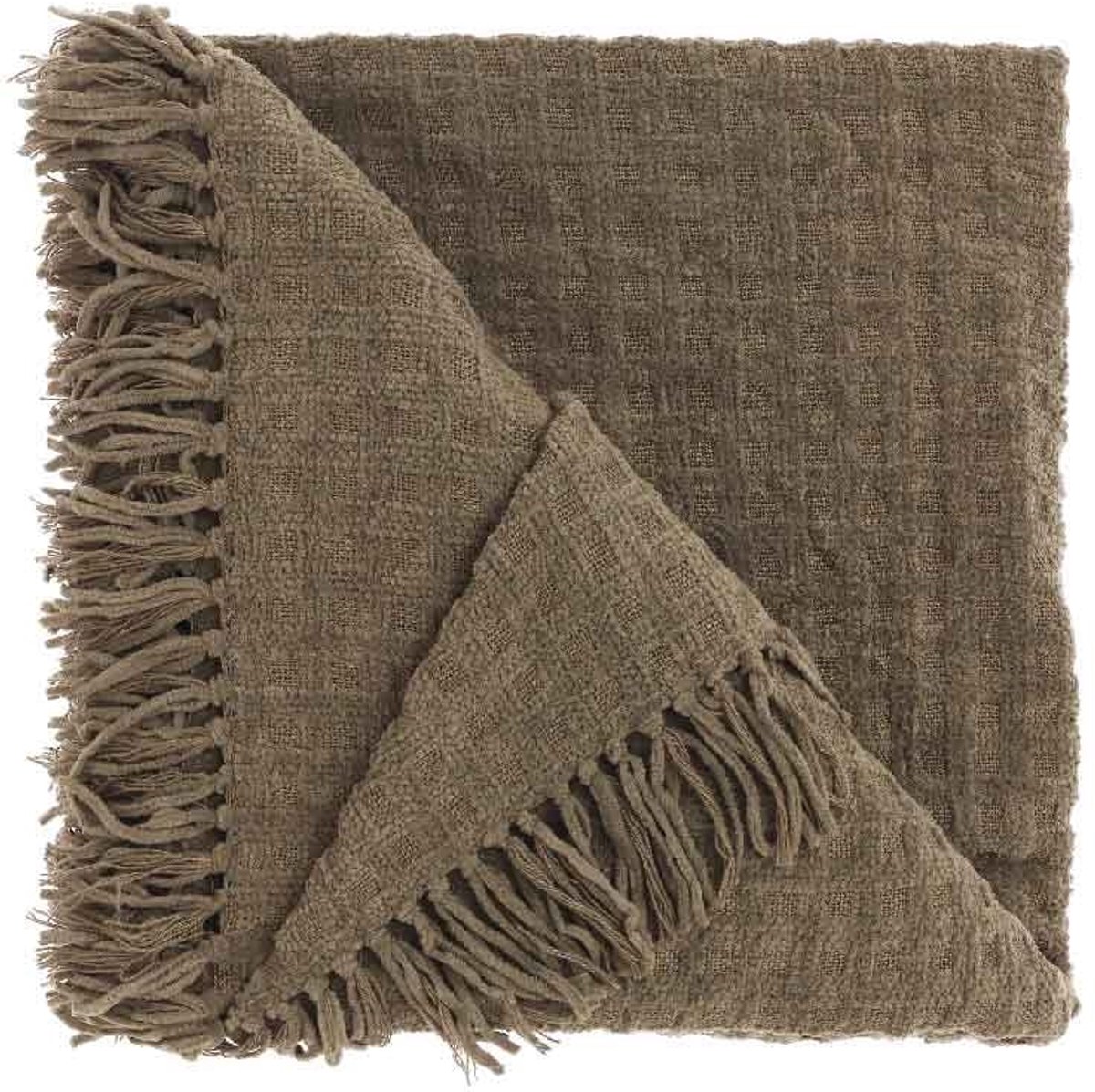Unique Living Plaid Verlin Taupe -130x180cm