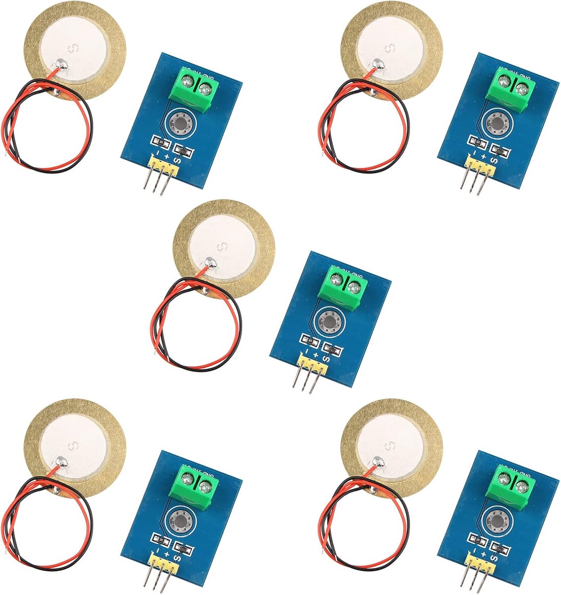 Vibratiesensor Module - 5Pcs Analoge Keramische Piezo - 3.3V/5V - Voor Arduino DIY Kit - ShopVlot