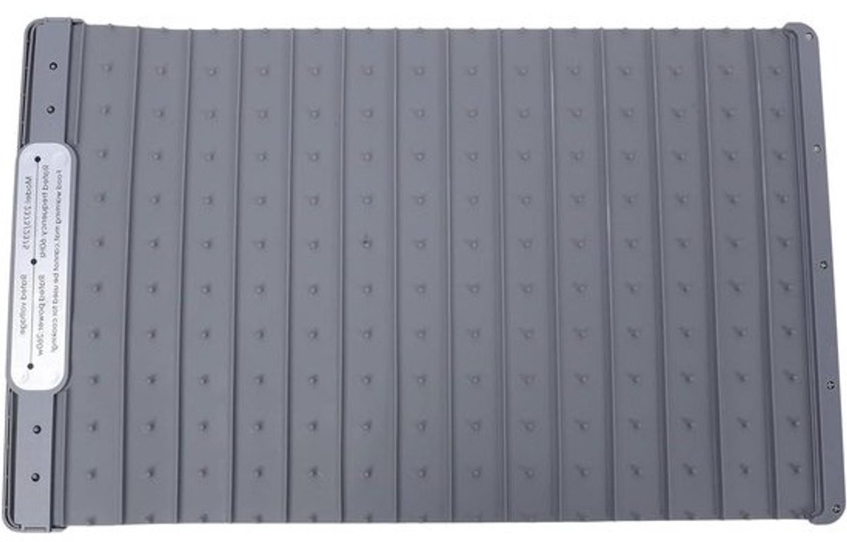 Voedselverwarmingsmat - Hete plaat - Om eten warm te houden - Snelle opwarming in 10s - 61 x 38.1 cm - Grijs