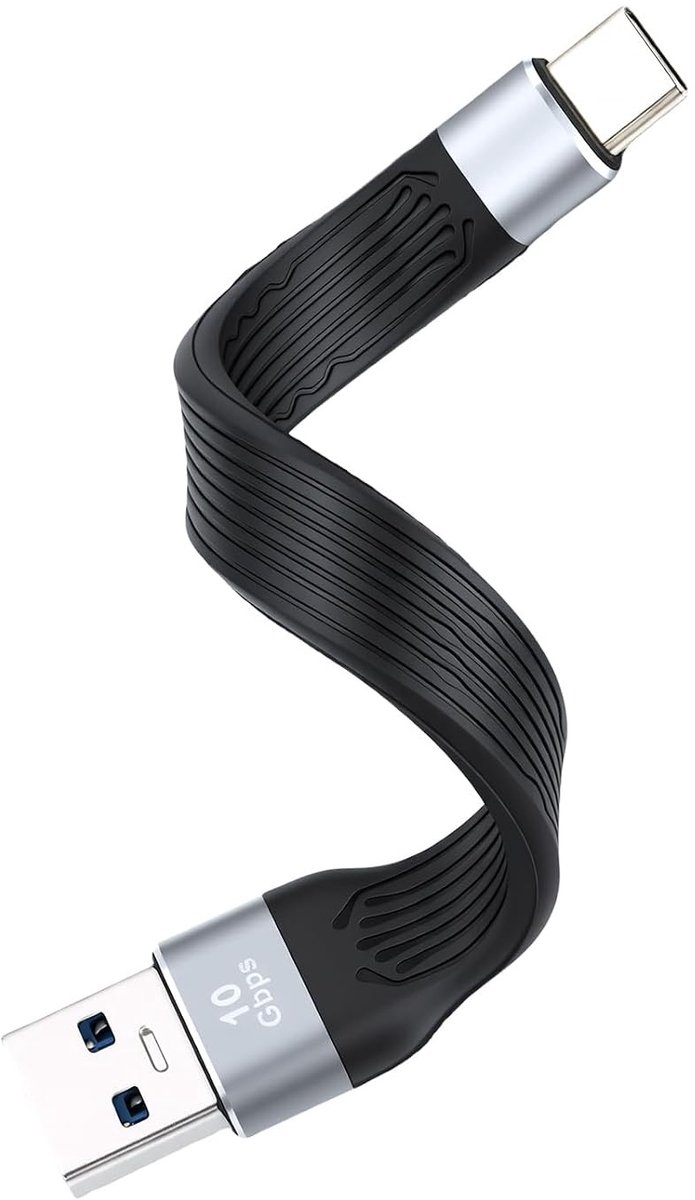 240W USB A naar USB C Kabel, Kort 13cm, USB 3.1, Gegevensoverdracht tot 10Gbps, Snelladen voor iPhone 16 15 Series en Galaxy 25 24
