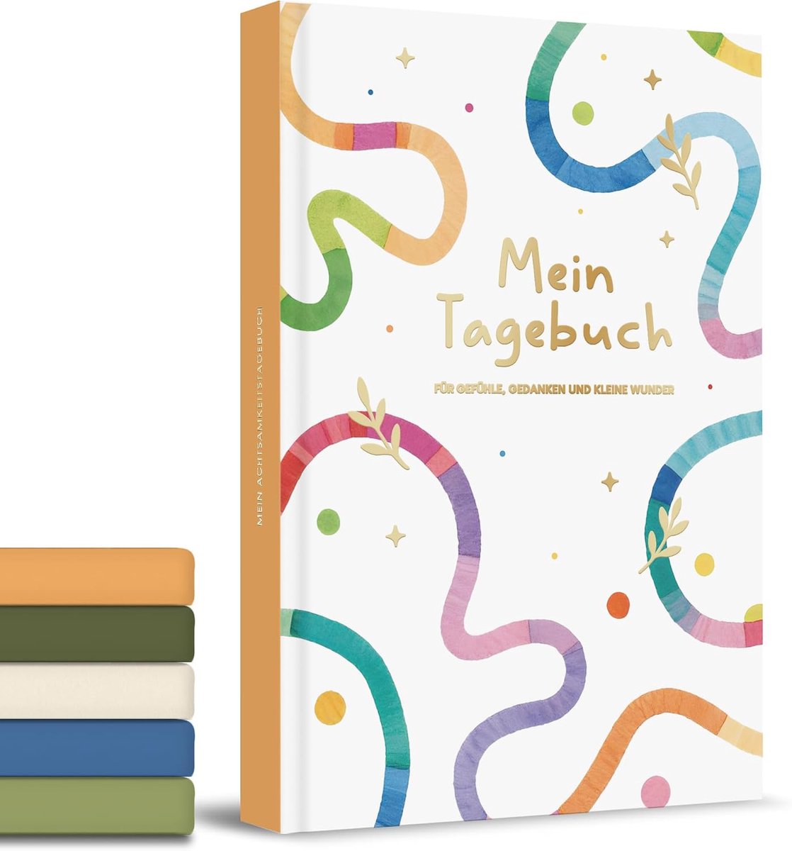 Notitieboek kleurrijk lintpatroon - A5 formaat - met kleurrijke omslag - ideaal voor creatief schrijven - ShopVlot