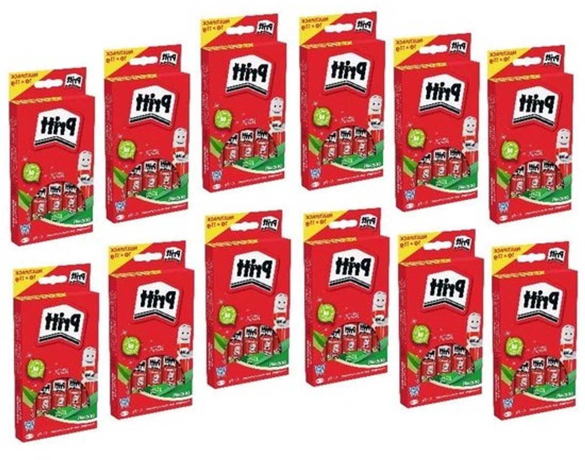 Pritt Glue Stick, veilige kindvriendelijke lijm voor knutselen, sterke lijm voor school- en kantoorbenodigdheden, 12 x 10 x 11g Pritt Pen