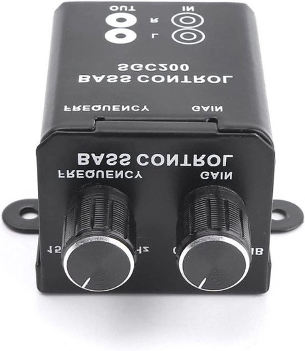 Audioregelaar - bass controller - voor audio-instelling - met verstelbaar volume - 4 RCA - zwart