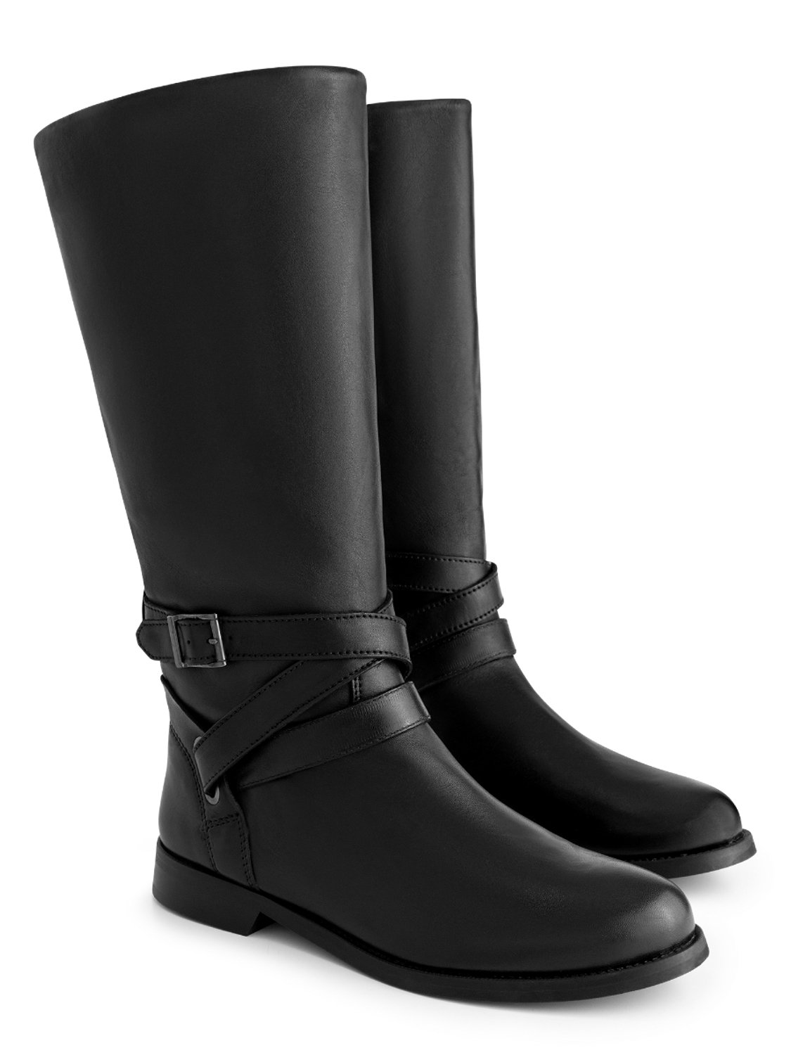 Jilsen Dames Laarzen Brede Schacht en Laarzen Brede Kuiten Lola in Zwart Kuitomtrek 44 cm, schoenmaat 40