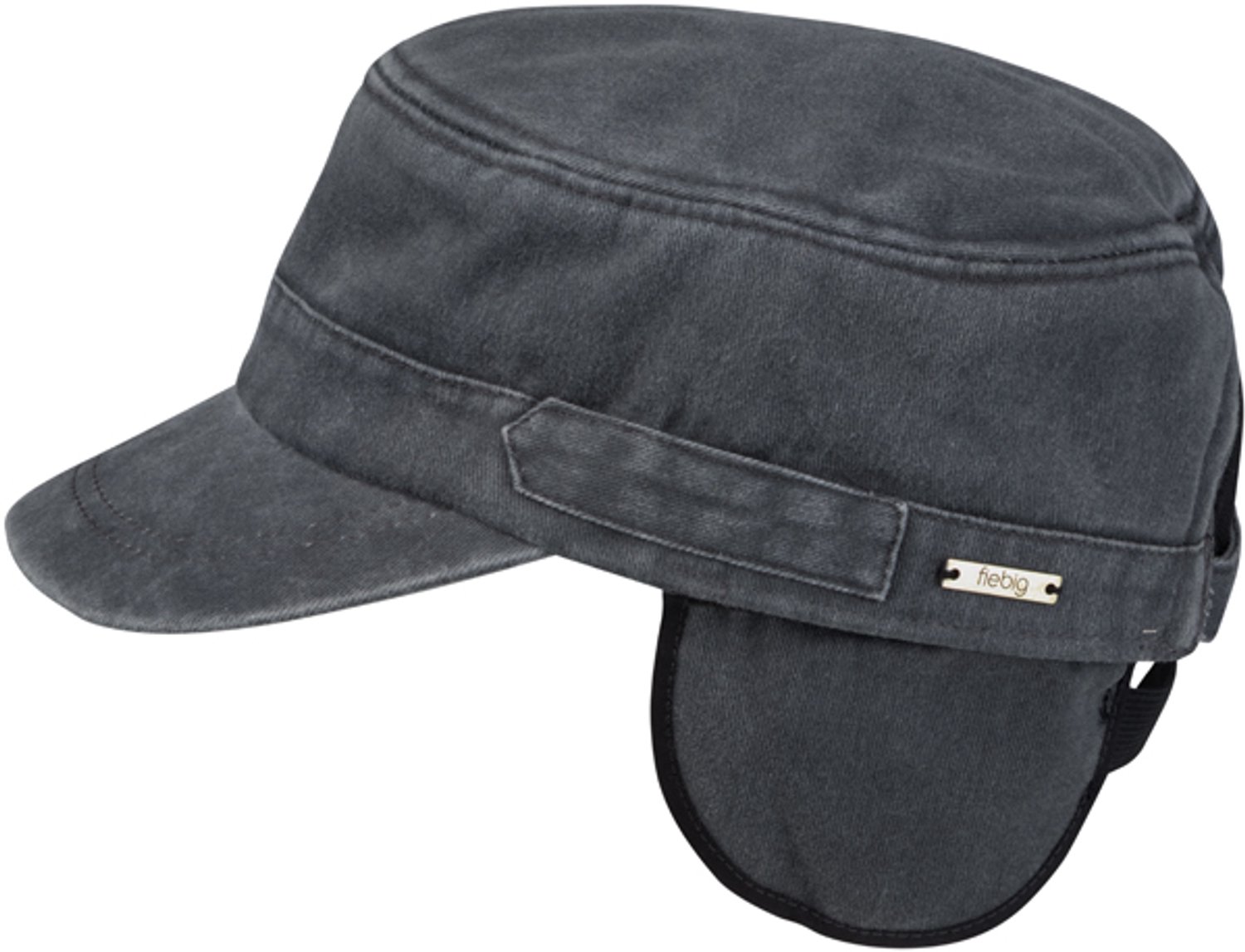 Army WinterCap met oorkleppen 100% washed Cotton one size Licht grijs