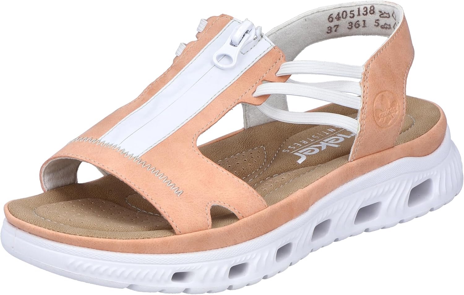 Rieker Dames Sandalen 64051 Pastel Oranje