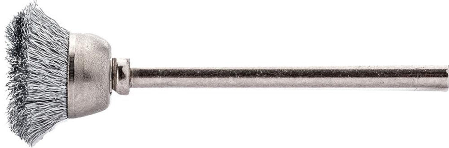 Miniatuurkomborstel rvs gegolfd 15x0,1mm Lessmann