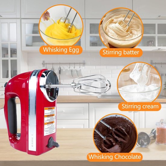 RVS Handmixer Kloppers met Compatibele Fittingen voor Efficiënt Koken en Bakken — afbeelding 4