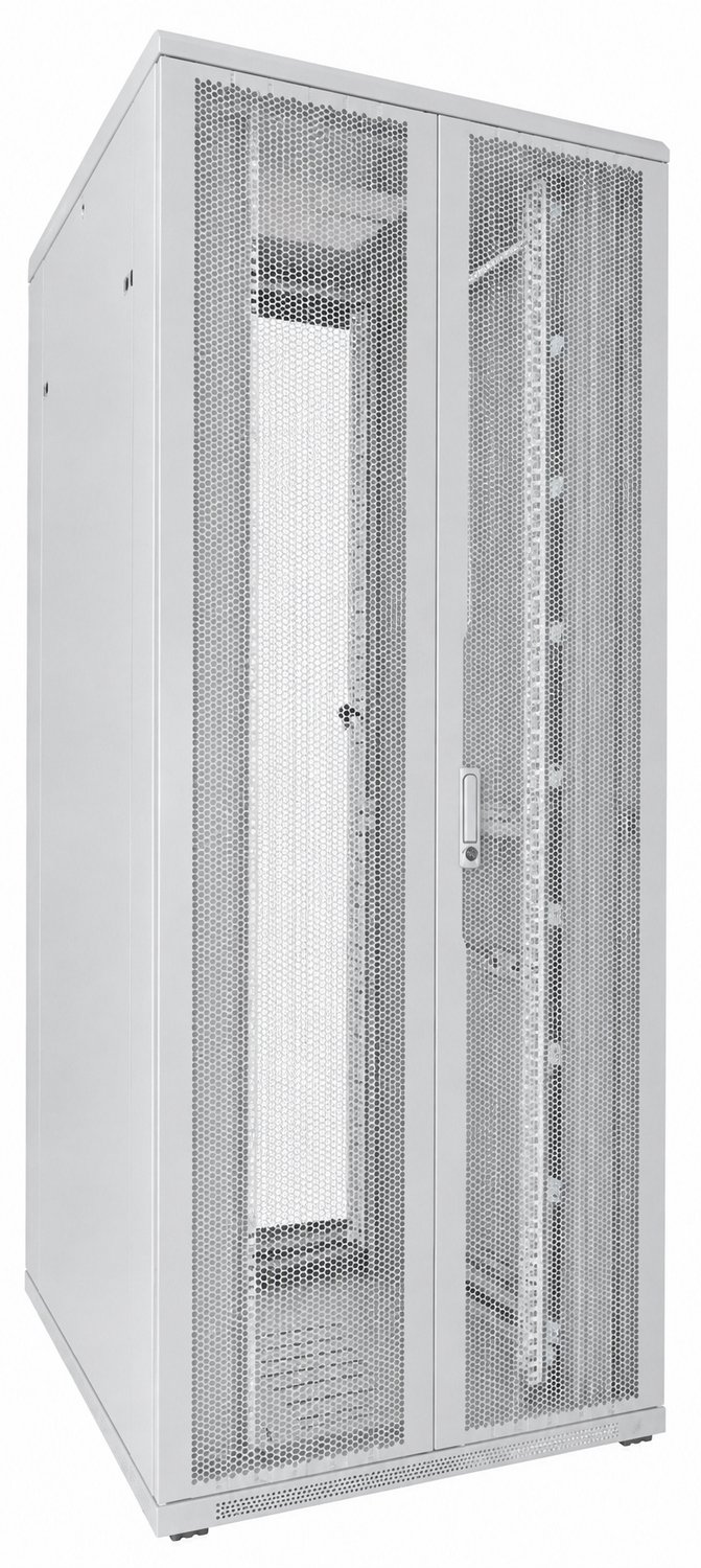 DSIT 42U witte serverkast met dubbele geperforeerde voor- en achterdeuren 800x1000x2000mm (BxDxH) - serverbehuizing - serverrack - 19 inch