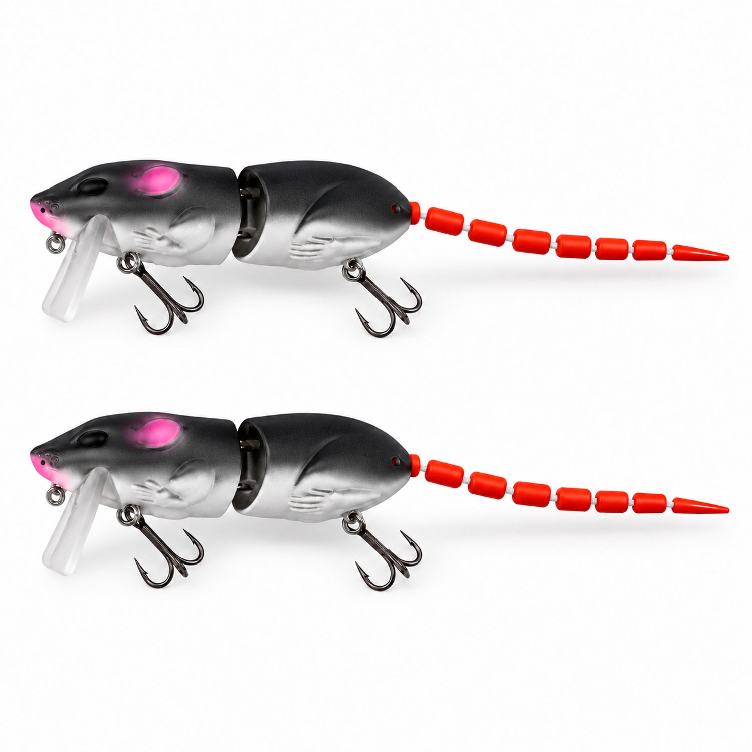 S&D | Kunstaas Rat - 2 stuks / Zwart - 15.5cm - Roofvissen - Topwater Floater