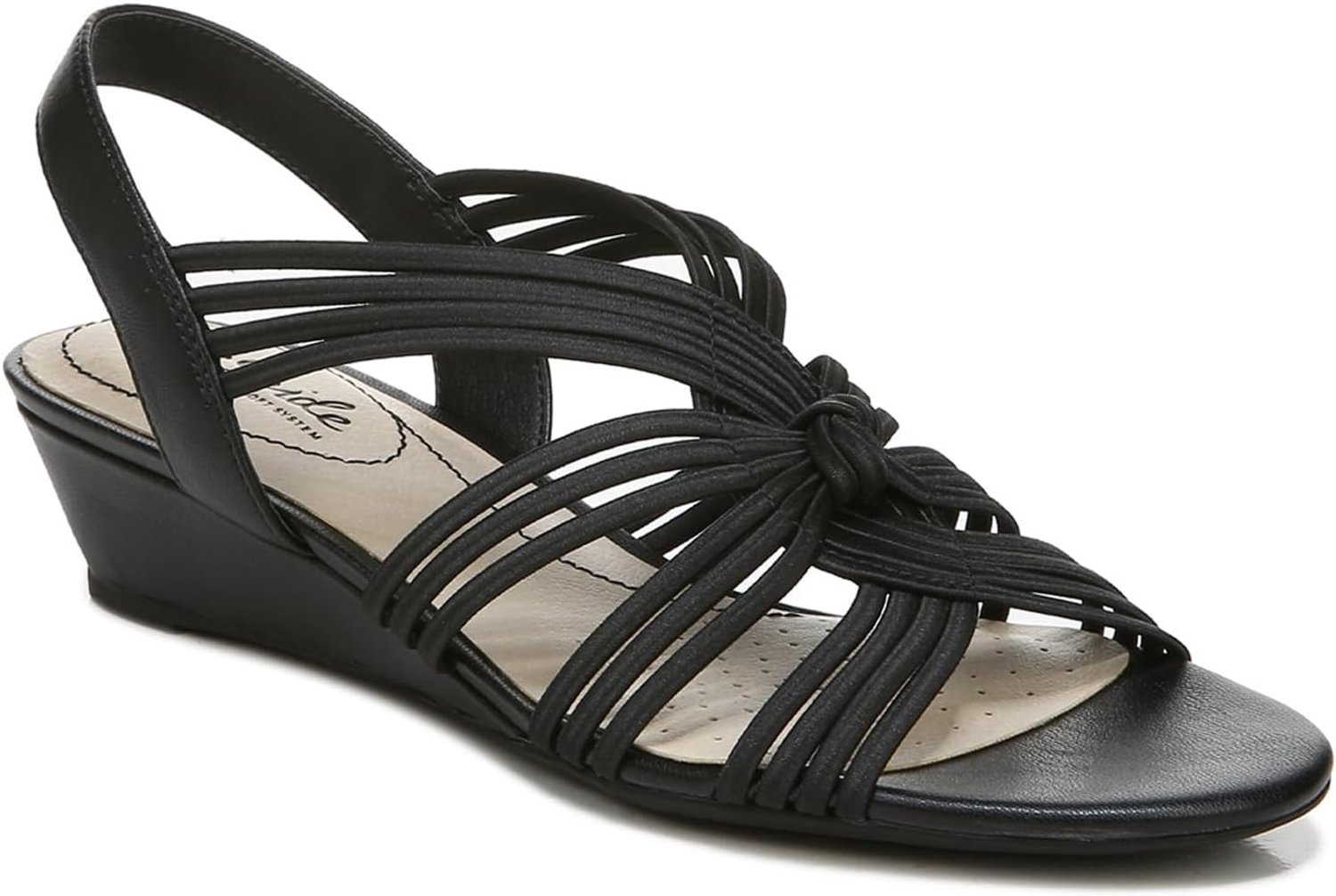 LifeStride Yvette Wedge Sandalen Dames Zwart