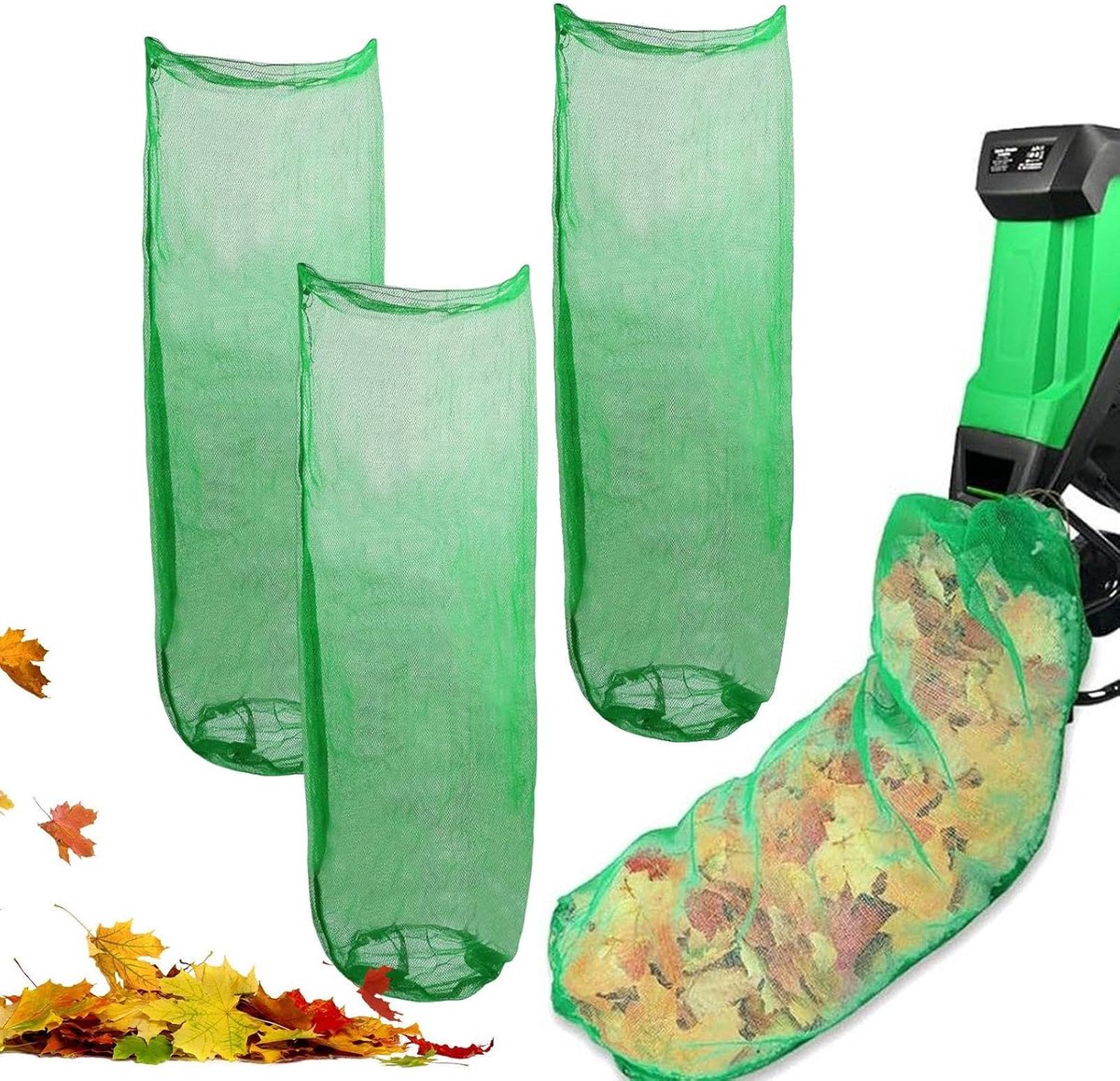 Herbruikbare Graszakken - Tuinafvalzakken Set - Efficiënt Tuinonderhoud - Versterkte Dikke Stof - 4 Stuks 80x150 cm - Groen
