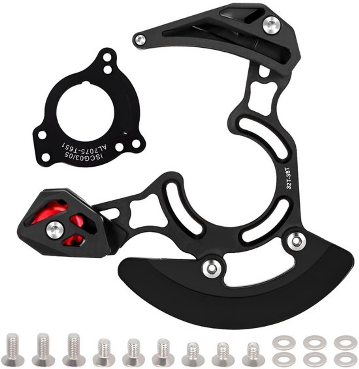 MTTProducts - Fietsketting Gids - Kettingbeschermer voor MTB - Zwart - Hoogwaardige