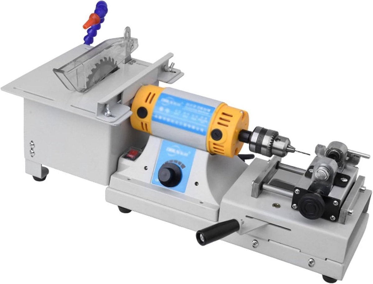 Mini Steenslijpmachine - Sieraden Polijstmachine - Edelstenen Bewerken - 3-in-1 Multifunctioneel - 750W - Grijs