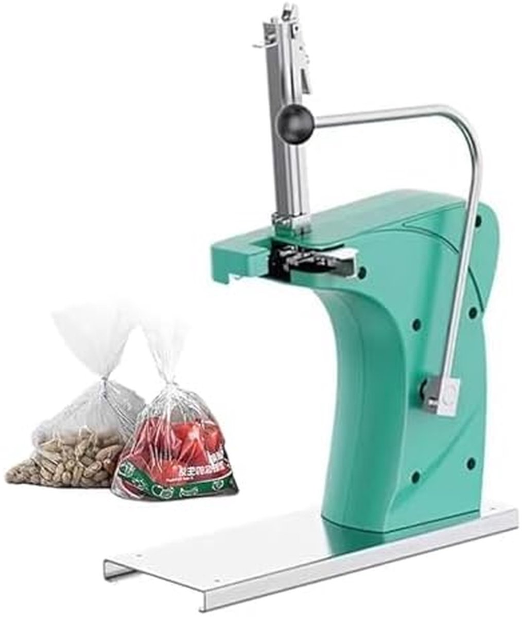 Worst Knipmachine - Omsnoeringsapparaat - Producten Verpakken - Anti-knijp Veiligheid - 70 mm Diameter - Grijs