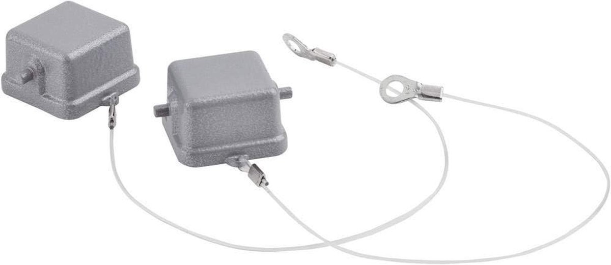 Beschermkap met bouten - Aansluitdoos deksel - Elektrische verbinding - Met borgpen - Voor standaard dozen - Zwart