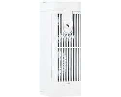 Draagbare Aircooler - Mobiele Persoonlijke Luchtkoeler met Water/Ijs - Met LED - verlichting - Geluidsarm - Oplaadbaar - 2400mAh Accu - Compact Formaat - 3 Standen