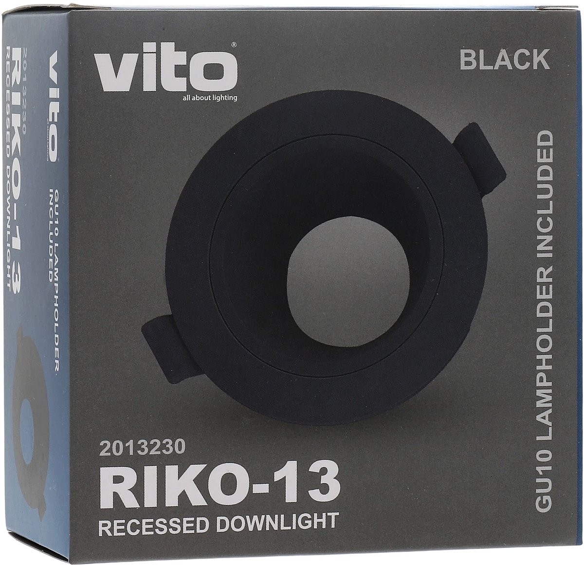 VITO - Inbouwspot GU10 - 75mm - Zwart