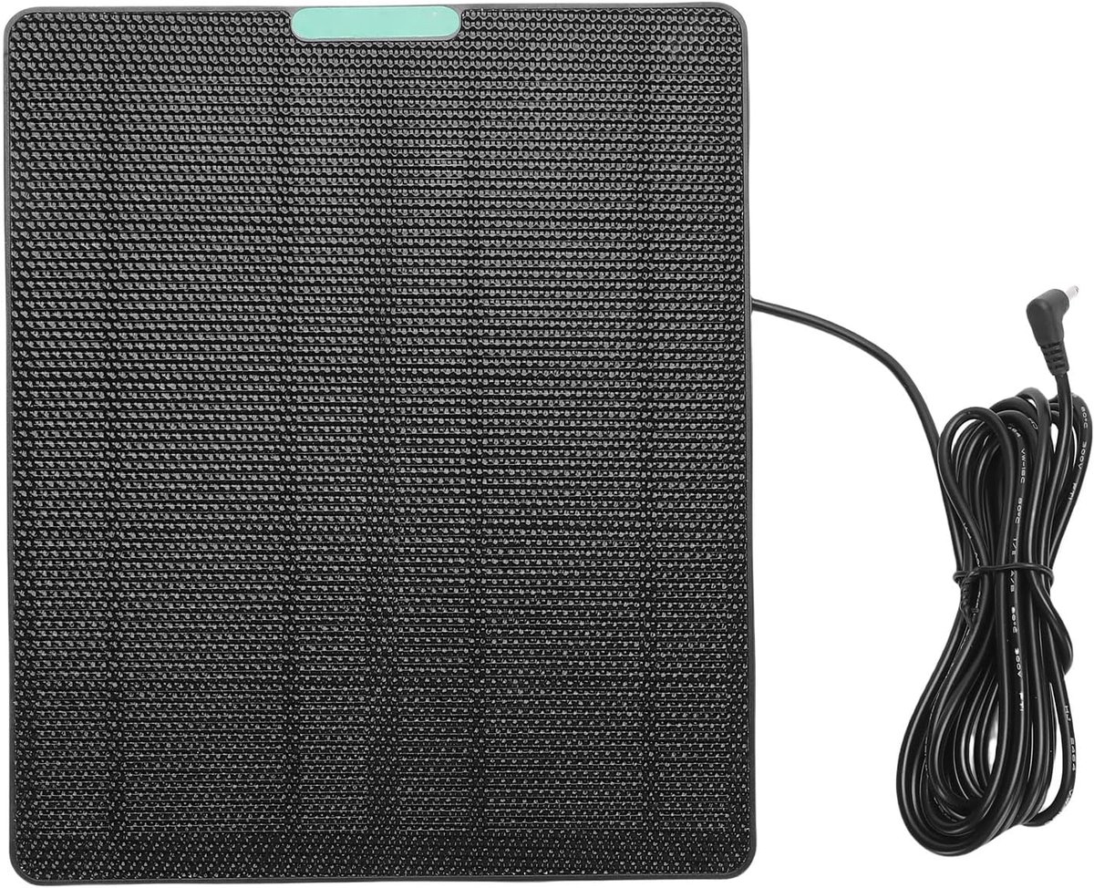 Zonnepaneel - Zonneoplader - Camera Voeden - Robuuste ETFE Constructie - 10W 5V - Zwart